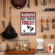 HELLOYOUNG Don't Touch My Tools Vintage Tin Sign 12x8 Inch Rustic Metal Plaque Funny Garage Workshop