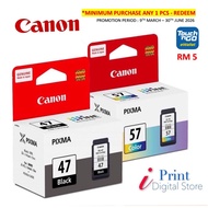 CANON PG-47 BLACK CL-57 COLOR CL-57S COLOR E400/410/460/470/E480 [100% GENUINE ]