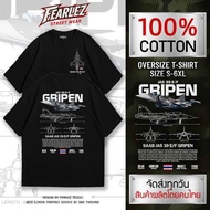 Ready Stock Unisex 100% Cotton Printed T shirt - F-16 & Gripen Fighter Jet Graphic