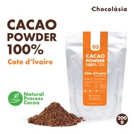 CHOCOLASIA ผงโกโก้ สกัดเย็น (ผงคาเคา) สูตร03ไอวอรี่โคสต์ ขนาด 200 กรัม Cacao Powder No.3IvoryCoast | Superfood โกโก้คีโต CHOCOLASIA