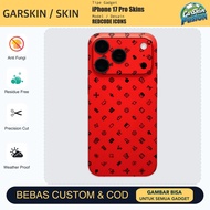 Vinyl Skin iphone 17 Pro REDCODE ICONS Anti-Scratch Protector Case | By Fusion | Code - OV7Y