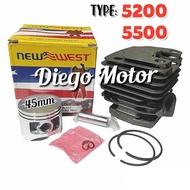 MESIN COMPLETE CYLINDER BLOCK FOR SINSO MINI 5200 5500 52CC CHAINSAW MACHINE ORIGINAL AND TRUSTED