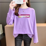 [AMYGO] Baju T Shirt Perempuan Lengan Panjang Women Long Sleeve Wanita Murah Baju T Shirt Perempuan Lengan Panjang Summe