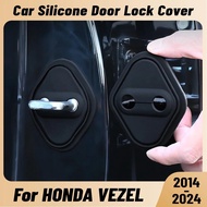 For HONDA VEZEL 2014-2024 Car Door Shock Absorber Door Lock Protector Silicone Auto Door Lock Latche