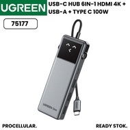 Ugreen Uno USB - C HUB 6 in 1 to HDMI 4K 60Hz Adapter 75177