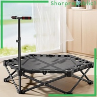 [Sharprepublic1] Foldable Trampoline Mini Trampoline Adjustable Handle Convenient Toy Birthday Gift 