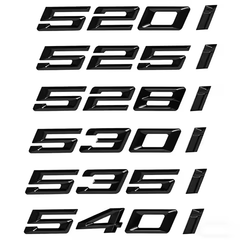 Car 3D ABS Trunk Letters Logo Badge Emblem Decal Sticker For BMW 5 series 520i 525i 528i 530i 535i 5