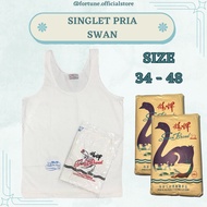 KATUN PUTIH Men's T-Shirt Swan Brand 6pcs/bra/Singlet White Cotton Teenage Adult Jumbo Original