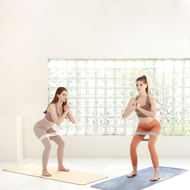 韓國 Moaclass 雙面兩用健身瑜珈墊 蜜桃-靛藍