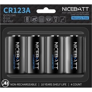 CR123A 3V , 1500mAh Long-Lasting for Cameras and Lighting Equipment etc, 123A 3 Volt Batteries Cell,