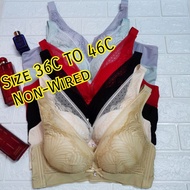 Non-Wired Bra extra Size  36C TO 46C Ladies Bra Baju dalam wanita size Besar 032
