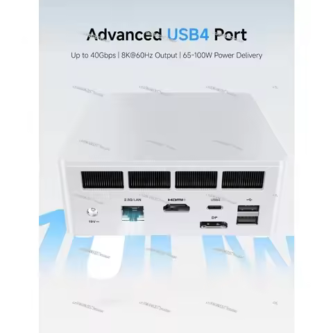 Furniture. Slim Mini PC AMD Ryzen 7 8745H 8C/16T Desktop Computer Barebone Without RAM/SSD/OS, HDMI/