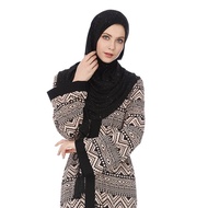 Muslimah Moden Geometric Ironless Jubah Long Dress
