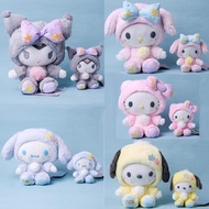 Sanrio การ์ตูน Kawali Kuromi Hello Kitty My Melody Cinnamoroll ของเล่นหมอนตุ๊กตาตุ๊กตามืออ่อนสำหรับวันเกิดสำหรับเด็กของขวัญ