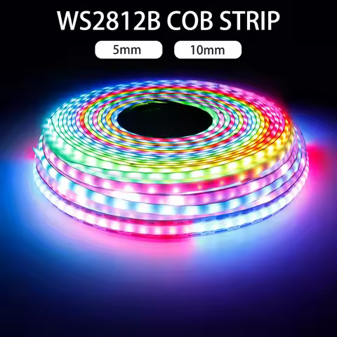 WS2812B COB RGBIC Pixels LED Strip Individually Addressable 60/100/160Leds/m Light 5/10mm WS2812 Sma