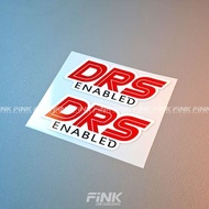 F1 Formula drs Start Reflective Stickers Computer Stickers