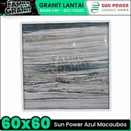 Granit Motif Kayu 60x60 Sun Power Azul Macaubas Lantai Glossy KW1