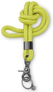 [Test Very Good, Note 1.1] Key Ring with Lanyard for Key Rings with Carabiner as Card Holder, German