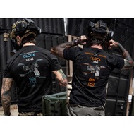 GEN6 G17/G19 Gun Print Men's Military Fans Tactical Competitive Outdoor Training 100% Cotton Tough G