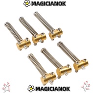 MAGICIANOK 6pcs Brass Saddles Set​, Brass ​Guitar Bridge Saddles​ for ​Telecaster Saddles, ​Electric