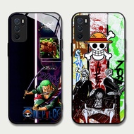 TS-83 One Piece Zoro HD Glass Casing for OPPO A16 A16S A54S A95 A74 F19 F19S Reno 6 Lite