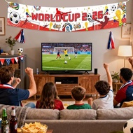 New Style 2026 World Cup Theme Banner Football Trophy Element World Cup Observation Event Banner