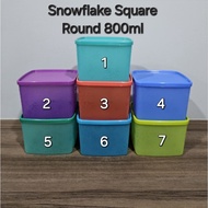 Tupperware Medium Square Round 800ml (1) 12.8cm(L) x 11.5cm(W) x 9.0cm(H)