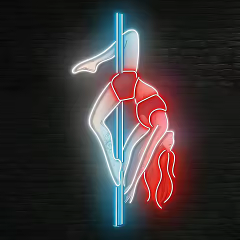 Pole Dancer Neon Sign,Dance Studio Decor,Pole Dance Wall Decor,Custom Neon Sign,Gift For Her or Pole