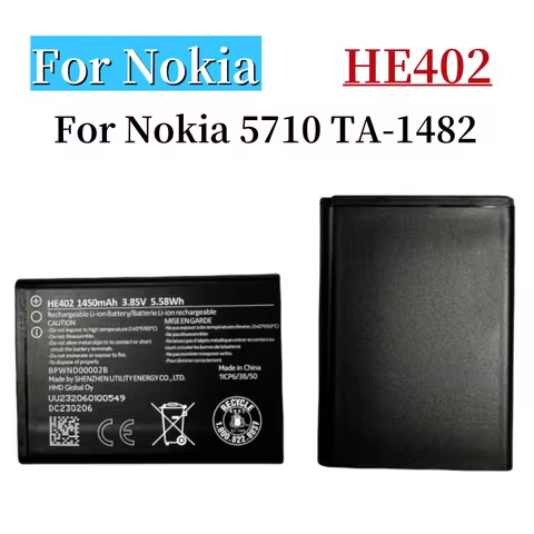 New Battery 1450mAh HE402 For Nokia 5710 TA-1482 Mobile Phone Batteria