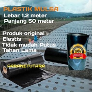 Plastik Mulsa hitam perak lebar 1.2 meter panjang 50 meter