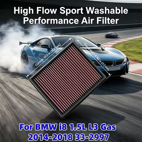 High Flow Sport Washable Performance Air Filter For BMW i8 1.5L L3 Gas 2014-2018 33-2997 13717634154