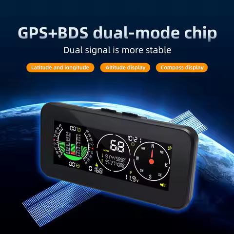 Car GPS HUD Head up Display M60/M50 Digital Speedometer Voltage High Precision 4x4 Inclinometer Slop