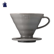 NP  ดริปเปอร์ Hario 02 เซรามิค สีเทา / HARIO(174) Dripper Ceramic02-Grey / VDC-02-GR-UEX-V60 Coffee Tea สินค้าส่งฟรี