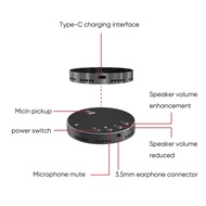 TECHCHIP-Desktop Conference Speakerphone BT Microphone 360° Omnidirectional Condenser Plug and Play