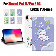For Xiaomi Pad 5 Pro 5G (2021) 11.0 inch Mi Pad5 21051182G Tablet Protective Case Fashion Pattern Cartoon Anime Stand Flip Cover