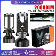 Y6D Car LED Car Headlight LED Mini Projector H4 LED Headlight Bulb Projector Lampu Kereta LED