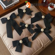 OCEANMAPDZ Black Bow Brooch Pin, Melanoma Cancer Skin Cancer Black Ribbon Pin, Simple Awareness Lape