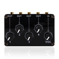 TM400 Mini 4 Channel Stereo Line Mixer Audio Mixer 4In1Out for Studio Recording Low Noise Small &amp; Sophisticated Audio Passive Mixer