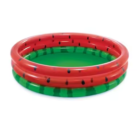 66-Inch Round Inflatable Outdoor Swimming and Wading Watermelon Pool for Ages 2 and Up