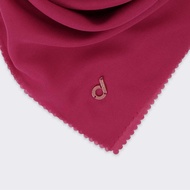 {deenay} hijab polos liza deenay ruby red/merah maroon-voal ultrafine-jilbab wanita cantik-115x115cm