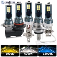 EAZYLIVING 12V 6000K Car LED Headlight Fog Light Bulbs H4 H7 H11 H8 H9 H1 H3 LED 9005 9006 Hb3 Hb4 A