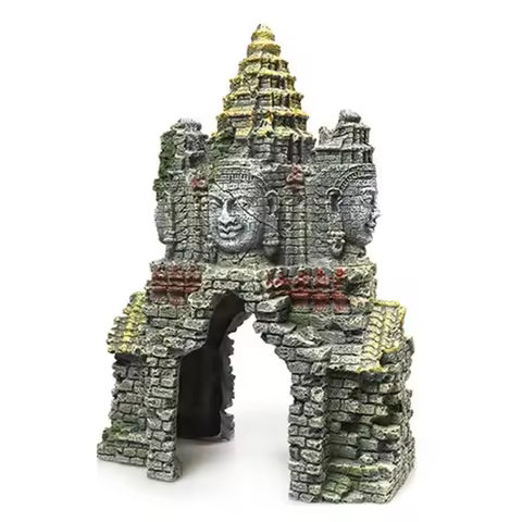 Worn-out Aquarium Decor for FishTank Resin Erawan Statue Aquatic Pets Hide