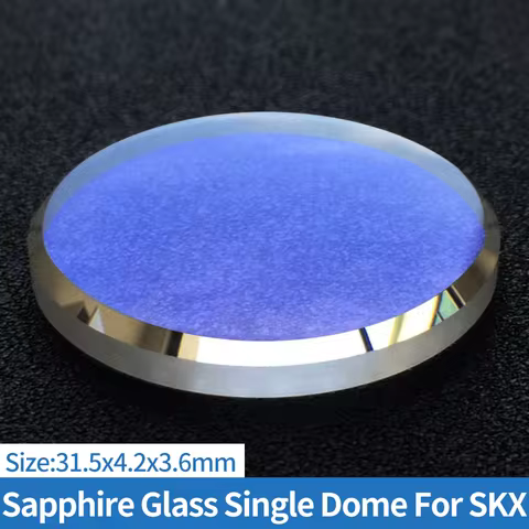 1 PC Sapphire Crystal Watch Glass Watch Partl with Blue AR Coating Dome 31.5x4.2x3.6mm For SKX007/00