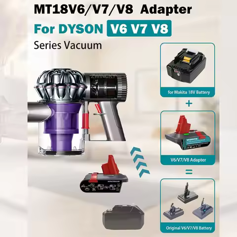 for Makita 18V Lithium Battery Convert to for Dyson V6 V7 V8 Vacuum Cleaner Battery Adapter Converte