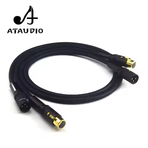 ATAUDIO Silver Plated Hifi XLR Cable Hi-end G5 Hifi 2 XLR Male to 2 XLR Female Cable