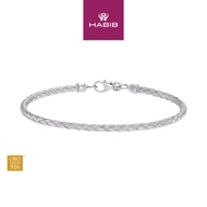 HABIB Oro Italia 916 White Gold Bangle GB94211125(2.5W) (22K Gold)