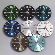 Watch Accessories Sunburst Watch Dial Green Luminescent Markers Hands Compatible with NH35/36/8215 M