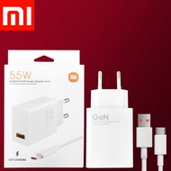 Original Xiaomi 55W GaN Fast Charger Turbo Charge Adapter With USB Type-C Cable Quick Charging For Xiaomi 11 Pro 11S 10 Lite 5G Note 10 Pro Redmi K30 K40 Pro Poco F3 X3 Pro