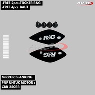 READY MIRROR BLANKING COVER R&G, CBR 250RR