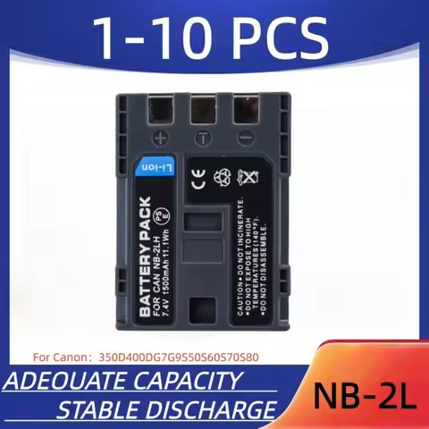 NB-2L 7.4V/1500mAh digital camera battery, suitable for Canon PowerShot G7, G9, S30, S40, EOS 350D, 